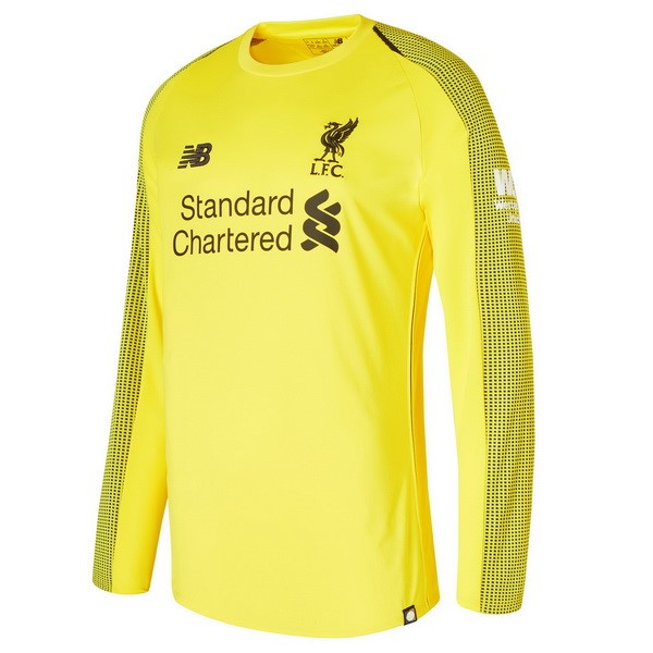 Thailande Maillot Football Liverpool Domicile ML Gardien 2018-19 Jaune